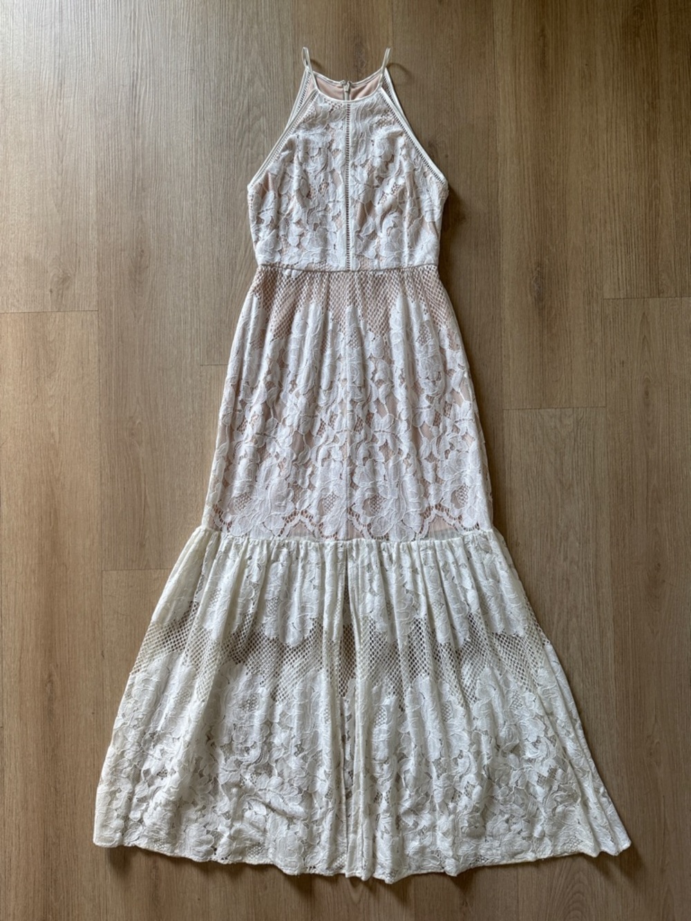 Eliza J Ivory Lace Maxi Dress